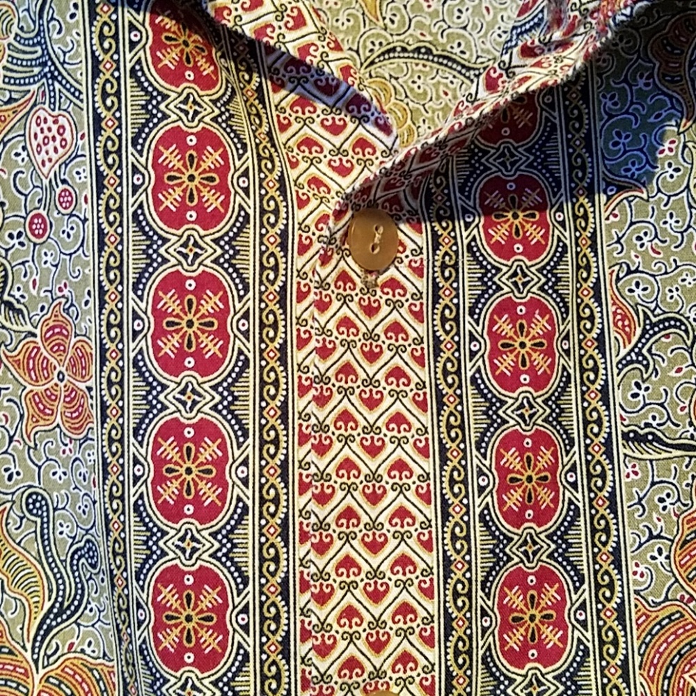 Luxe Bali Batik Button Tee Shirt (1)